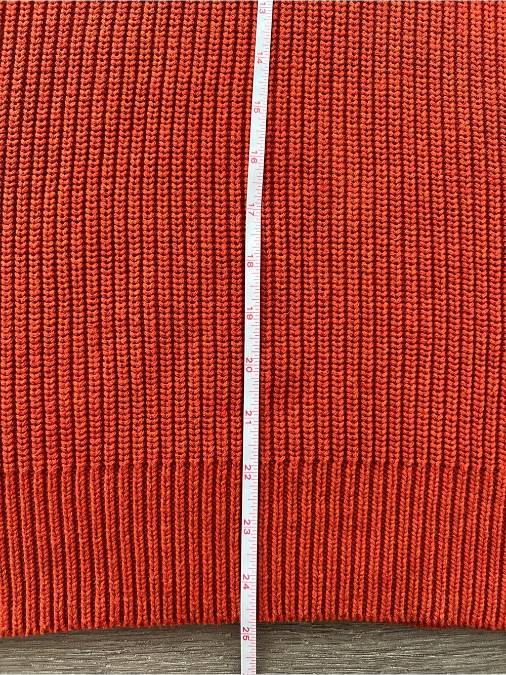 Rachel Zoe 100% Cotton Hooded Chunky Knit Sweater Side Zip Rust Orange M - Picture 10 of 11